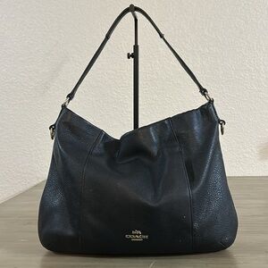Coach Black Leather Hobo Bag